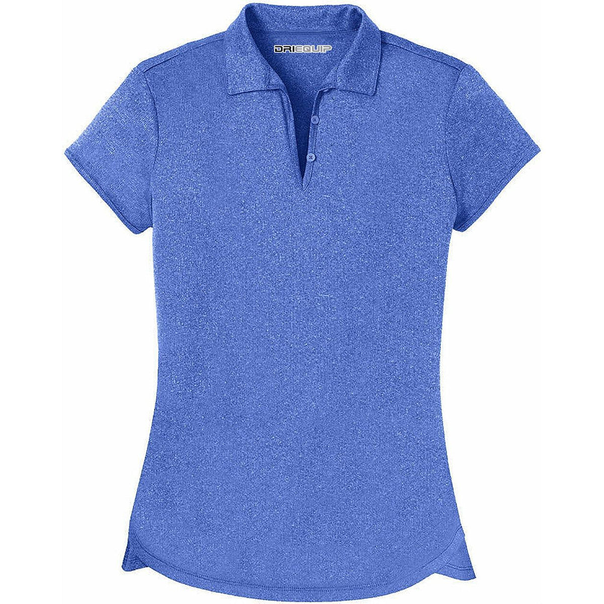 Ladies Moisture Wicking Heather Golf Polos in XS-4XL DRI-EQUIP X-Small True Royal Heather