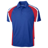 Tricolor Micropique Sport-Wick Polo Polos/Knits DRI-EQUIP True Royal/True Red/White X-Small