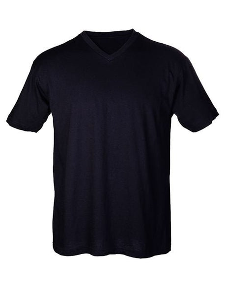 Tultex Men's Fine Jersey V - Neck T-Shirt - Tultex 206 Black XS Short Sleeve T-Shirts