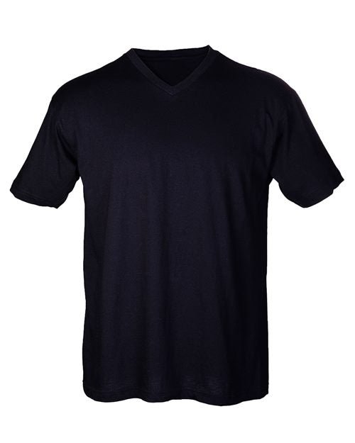 Tultex Men's Fine Jersey V - Neck T-Shirt - Tultex 206 Black XS Short Sleeve T-Shirts