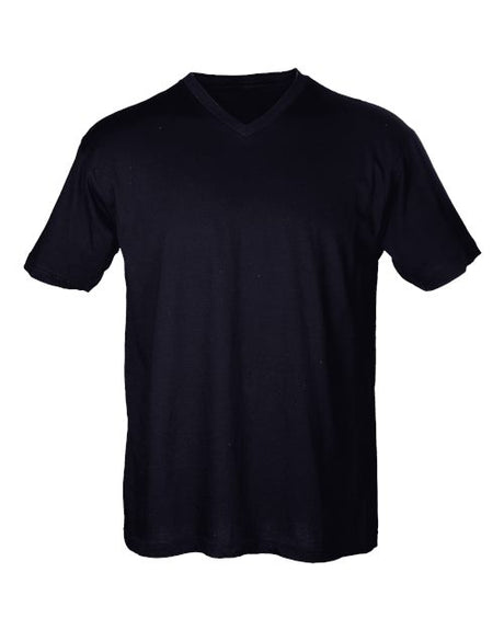 Tultex Men's Fine Jersey V - Neck T-Shirt - Tultex 206 Black XS Short Sleeve T-Shirts