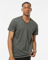 Tultex Men's Poly - Rich V - Neck T-Shirt - Tultex 207 Charcoal XS Short Sleeve T-Shirts