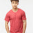 Tultex Men's Poly - Rich V - Neck T-Shirt - Tultex 207 Heather Red XS Short Sleeve T-Shirts