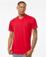 Tultex Men's Poly - Rich V - Neck T-Shirt - Tultex 207 Red XS Short Sleeve T-Shirts
