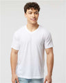 Tultex Men's Poly - Rich V - Neck T-Shirt - Tultex 207 White XS Short Sleeve T-Shirts