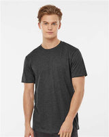 Tultex Men's Premium Cotton Blend T-Shirt - Tultex 541 Black Heather XS Short Sleeve T-Shirts