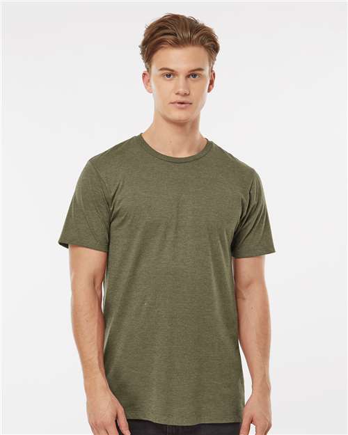 Tultex Men's Premium Cotton Blend T-Shirt - Tultex 541 Olive Heather XS Short Sleeve T-Shirts