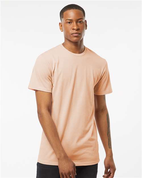 Tultex Men's Premium Cotton Blend T-Shirt - Tultex 541 Peach Heather XS Short Sleeve T-Shirts