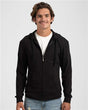 Tultex Unisex Beach Full - Zip Hooded Long Sleeve T-Shirt - Tultex 260 Black XS Long Sleeve T-Shirts
