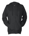 Tultex Unisex Beach Full - Zip Hooded Long Sleeve T-Shirt - Tultex 260 Heather Charcoal XS Long Sleeve T-Shirts