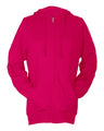 Tultex Unisex Beach Full - Zip Hooded Long Sleeve T-Shirt - Tultex 260 Heliconia XS Long Sleeve T-Shirts
