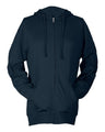 Tultex Unisex Beach Full - Zip Hooded Long Sleeve T-Shirt - Tultex 260 Navy XS Long Sleeve T-Shirts