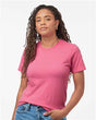 Tultex Unisex Combed CVC T-Shirt - Heather Charity Pink - Tultex 602CVC Heather Charity Pink XS Short Sleeve T-Shirts