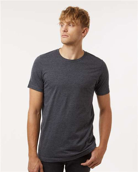 Tultex Unisex Combed CVC T-Shirt - Heather Dark Grey - Tultex 602CVC Heather Dark Grey XS Short Sleeve T-Shirts