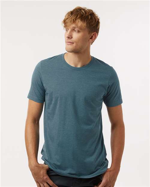 Tultex Unisex Combed CVC T-Shirt - Heather Deep Teal - Tultex 602CVC Heather Deep Teal XS Short Sleeve T-Shirts