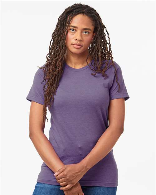 Tultex Unisex Combed CVC T-Shirt - Tultex 602CVC Heather Deep Purple XS Short Sleeve T-Shirts