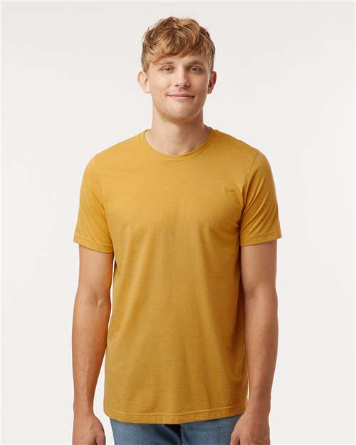 Tultex Unisex Combed CVC T-Shirt - Tultex 602CVC Heather Mustard XS Short Sleeve T-Shirts