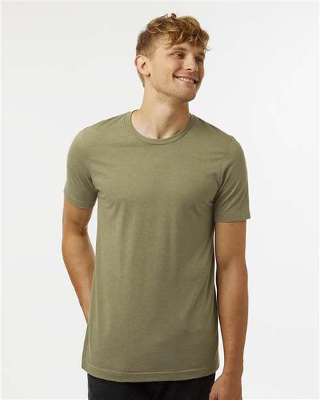Tultex Unisex Combed CVC T-Shirt - Tultex 602CVC Heather Olive Green XS Short Sleeve T-Shirts