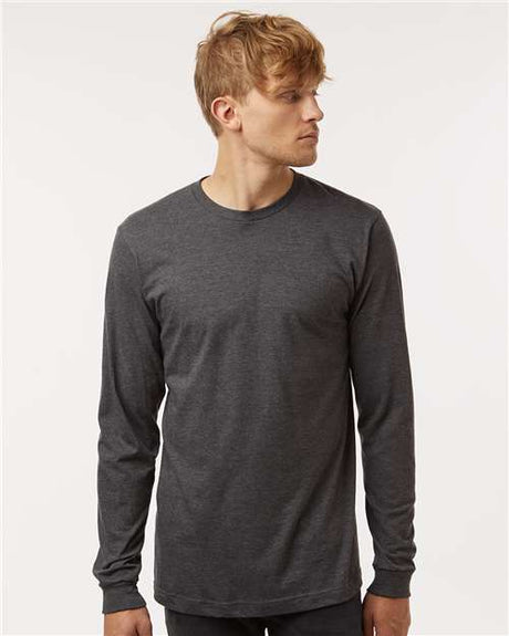Tultex Unisex Fine Jersey Long Sleeve T-Shirt - Tultex 202LS Heather Charcoal XS Long Sleeve T-Shirts