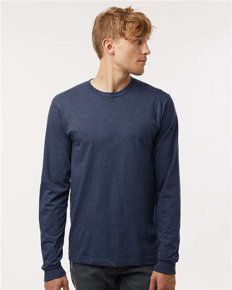 Tultex Unisex Fine Jersey Long Sleeve T-Shirt - Tultex 202LS Heather Denim XS Long Sleeve T-Shirts