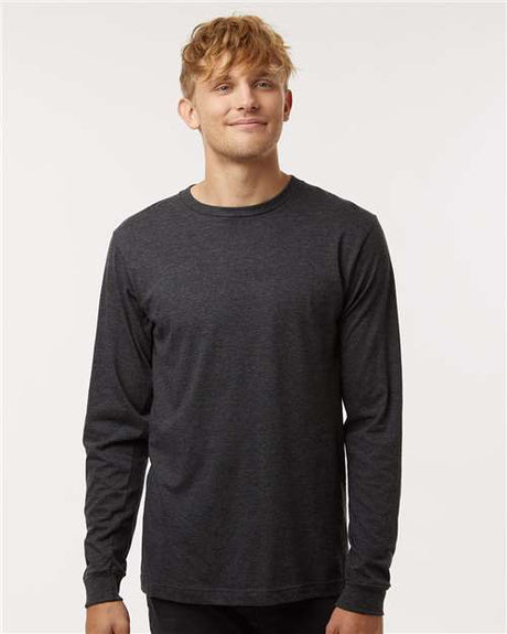 Tultex Unisex Fine Jersey Long Sleeve T-Shirt - Tultex 202LS Heather Graphite XS Long Sleeve T-Shirts