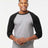 Tultex Unisex Fine Jersey Raglan T-Shirt - Heather Grey/ Black - Tultex 245 Heather Grey/ Black XS Short Sleeve T-Shirts
