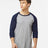 Tultex Unisex Fine Jersey Raglan T-Shirt - Tultex 245 Heather Grey/ Navy XS Short Sleeve T-Shirts