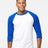 Tultex Unisex Fine Jersey Raglan T-Shirt - Tultex 245 White/ Royal XS Short Sleeve T-Shirts