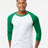 Tultex Unisex Fine Jersey Raglan T-Shirt - White/ Kelly - Tultex 245 White/ Kelly XS Short Sleeve T-Shirts