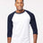 Tultex Unisex Fine Jersey Raglan T-Shirt - White/ Navy - Tultex 245 White/ Navy XS Short Sleeve T-Shirts