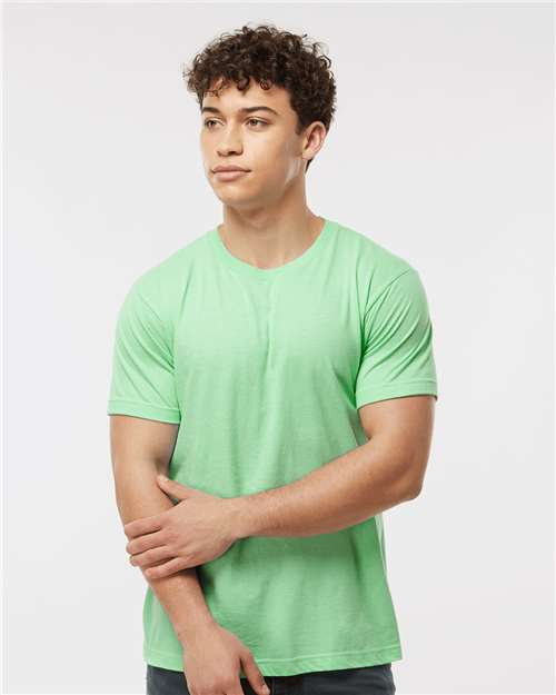 Tultex Unisex Fine Jersey T-Shirt - Heather Neo Mint - Tultex 202 Heather Neo Mint XS Short Sleeve T-Shirts