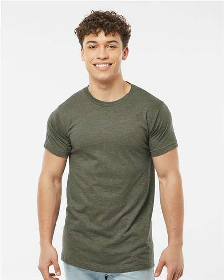 Tultex Unisex Fine Jersey T-Shirt - Tultex 202 Heather Military Green XS Short Sleeve T-Shirts