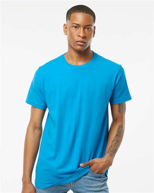 Tultex Unisex Fine Jersey T-Shirt - Turquoise - Tultex 202 Turquoise XS Short Sleeve T-Shirts