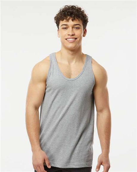 Tultex Unisex Fine Jersey Tank Top - Tultex S105 Heather Grey XS Tank Top