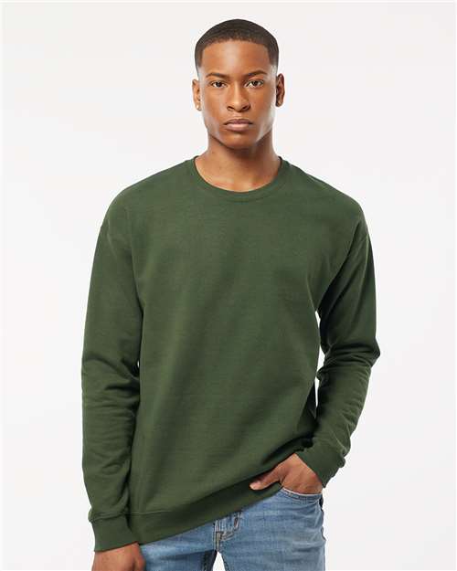Tultex Unisex Fleece Crewneck Sweatshirt - Military Green - Tultex 340 Military Green XS Crewneck Sweatshirts