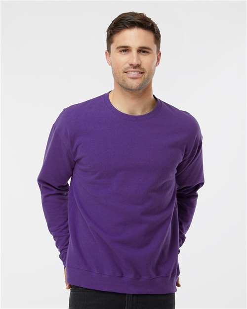 Tultex Unisex Fleece Crewneck Sweatshirt - Purple - Tultex 340 Purple XS Crewneck Sweatshirts