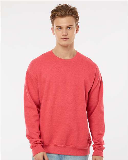 Tultex Unisex Fleece Crewneck Sweatshirt - Tultex 340 Heather Red XS Crewneck Sweatshirts