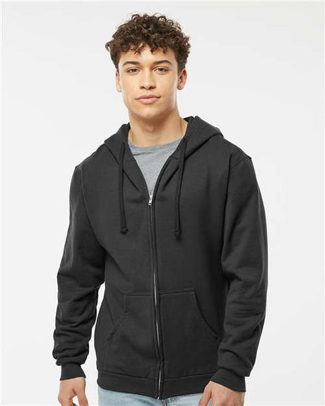 Tultex Unisex Full - Zip Hooded Sweatshirt - Tultex 331 Black XS Zip Hoodies