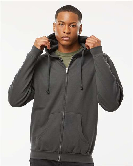 Tultex Unisex Full - Zip Hooded Sweatshirt - Tultex 331 Charcoal XS Zip Hoodies