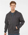 Tultex Unisex Full - Zip Hooded Sweatshirt - Tultex 331 Heather Charcoal XS Zip Hoodies