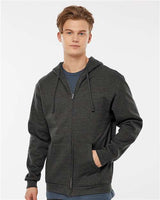 Tultex Unisex Full - Zip Hooded Sweatshirt - Tultex 331 Heather Graphite XS Zip Hoodies