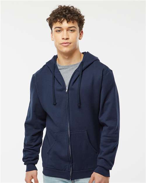 Tultex Unisex Full - Zip Hooded Sweatshirt - Tultex 331 Navy XS Zip Hoodies