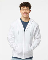 Tultex Unisex Full - Zip Hooded Sweatshirt - Tultex 331 White XS Zip Hoodies