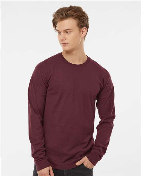 Tultex Unisex Heavyweight Jersey Long Sleeve T-Shirt - Tultex 291 Burgundy S Long Sleeve T-Shirts