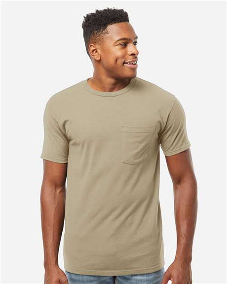 Tultex Unisex Heavyweight Jersey Pocket T-Shirt - Tultex 293 Sand S Short Sleeve T-Shirts