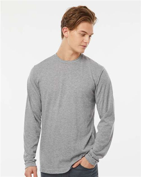 Tultex Unisex Poly - Rich Long Sleeve T-Shirt - Tultex 242 Heather Grey XS Long Sleeve T-Shirts