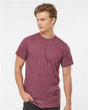 Tultex Unisex Poly - Rich T-Shirt - Heather Burgundy - Tultex 241 Heather Burgundy XS Short Sleeve T-Shirts