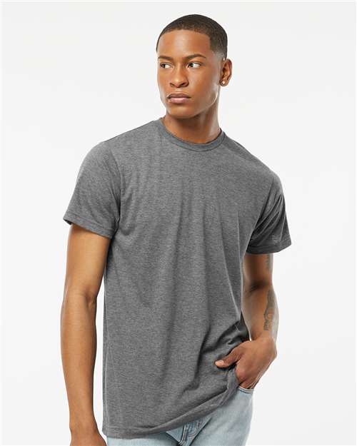 Tultex Unisex Poly - Rich T-Shirt - Heather Charcoal - Tultex 241 Heather Charcoal XS Short Sleeve T-Shirts