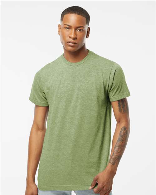 Tultex Unisex Poly - Rich T-Shirt - Heather Green - Tultex 241 Heather Green XS Short Sleeve T-Shirts