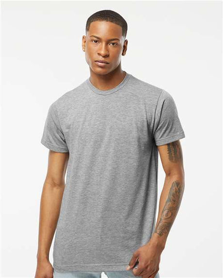Tultex Unisex Poly - Rich T-Shirt - Heather Grey - Tultex 241 Heather Grey XS Short Sleeve T-Shirts